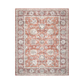 9 x 12  Rust Beige Gray Color Machine Made Washable Polyester Traditional Oriental Rug